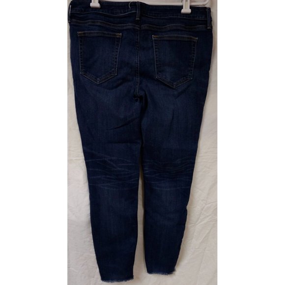 Maurices Womens 31X28 Reg Mid Rise Dark Wash Stretch Skinny Ankle Raw Hem Jeans - Picture 6 of 11